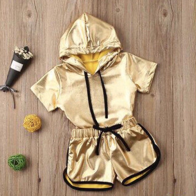 Set Trang Phục 02 Chi Tiết Áo Hoodie + Quần Short Phong Cách Dễ Cưng Cho Bé Từ 0-5 Tuổi.