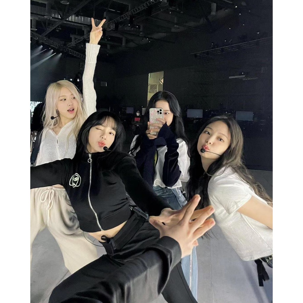 Rose blackpink Áo Khoác Cardigan Dài Tay Phong Cách Retro Nữ Tính