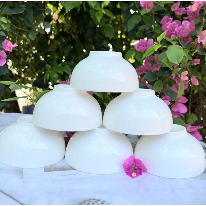 Bộ 10 chén sứ trắng trơn size 11cm, bộ 10 bát ăn cơm, chén ăn cơm