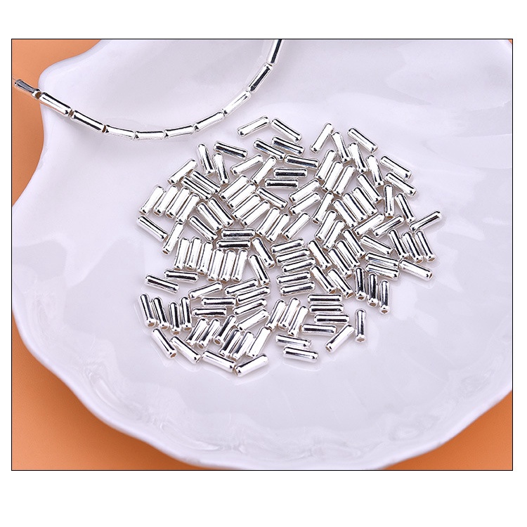 █diy゜ S925 Bạc●Hạt Ống Tre Bạc S925 Dùng Làm Trang Sức Thủ Công