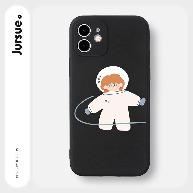 Ốp lưng JURSUE hoạt hình cặp đôi dễ thương đẹp cho iPhone 13 12 11 Pro Max SE 2020 X XR XS ip 8 7 6 6S Plus kute Y167