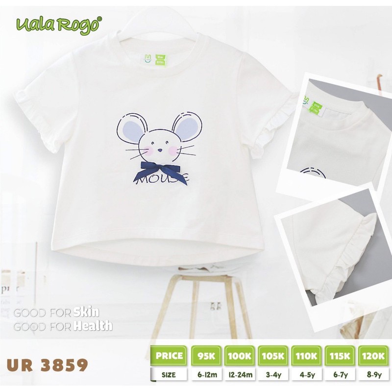 [Hot Sale] Áo Cộc Tay Uala Rogo Cho Bé Gái