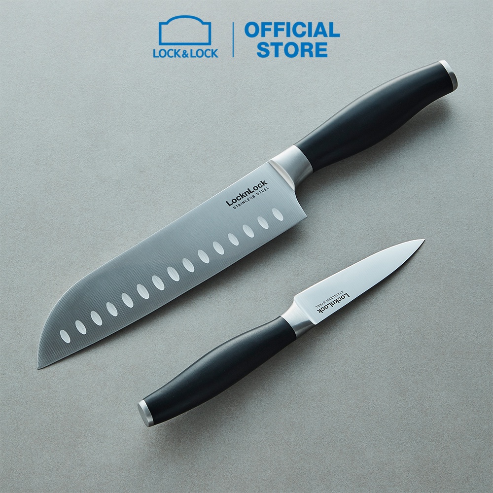 Bộ dao nhà bếp bằng thép không gỉ Lock&Lock CKK303.304.305 màu đen