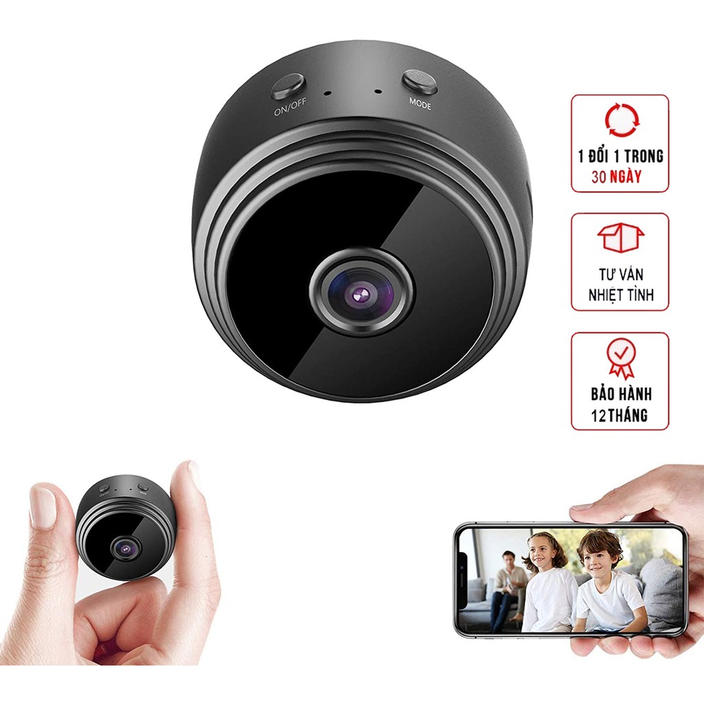 [BH 12 THÁNG] Camera Không Dây Giám Sát Trong Nhà, Sử Dụng Wifi, Có App Miễn Phí, Hướng Dẫn Tiếng Việt