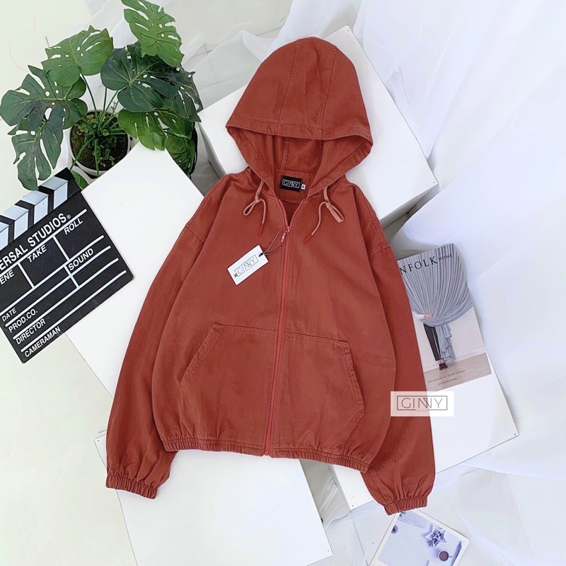 ÁO KHOÁC KAKI NÓN - CHẤT KAKI WASH XỊN | GinStore