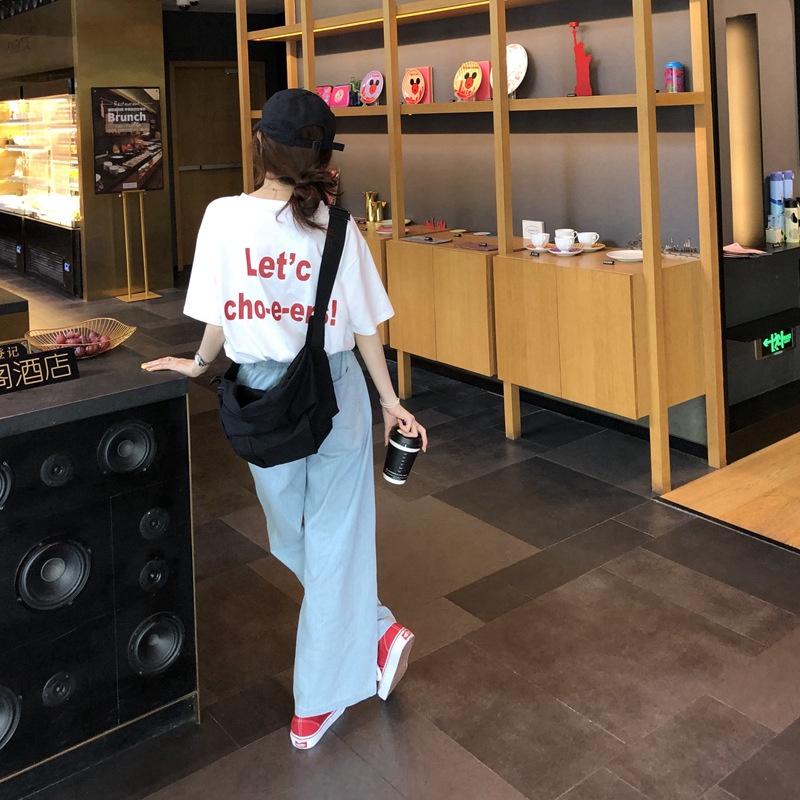 Túi Đeo Chéo Màu Đen Khóa Kéo Thời Trang Nữ