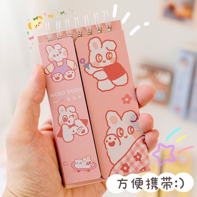 Sổ học từ mới sổ lò xo nhỏ gọn dễ thương