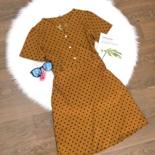 Đầm chấm bi cổ tròn có buộc eo có 3 màu (ảnh thật shop chụp)