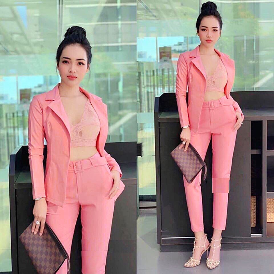 -Chất đẹp Set Vest quần 9 tất cao cấp