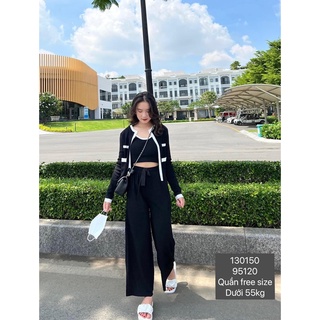 Set 2 Món Áo khoác phối viền + 2 dây