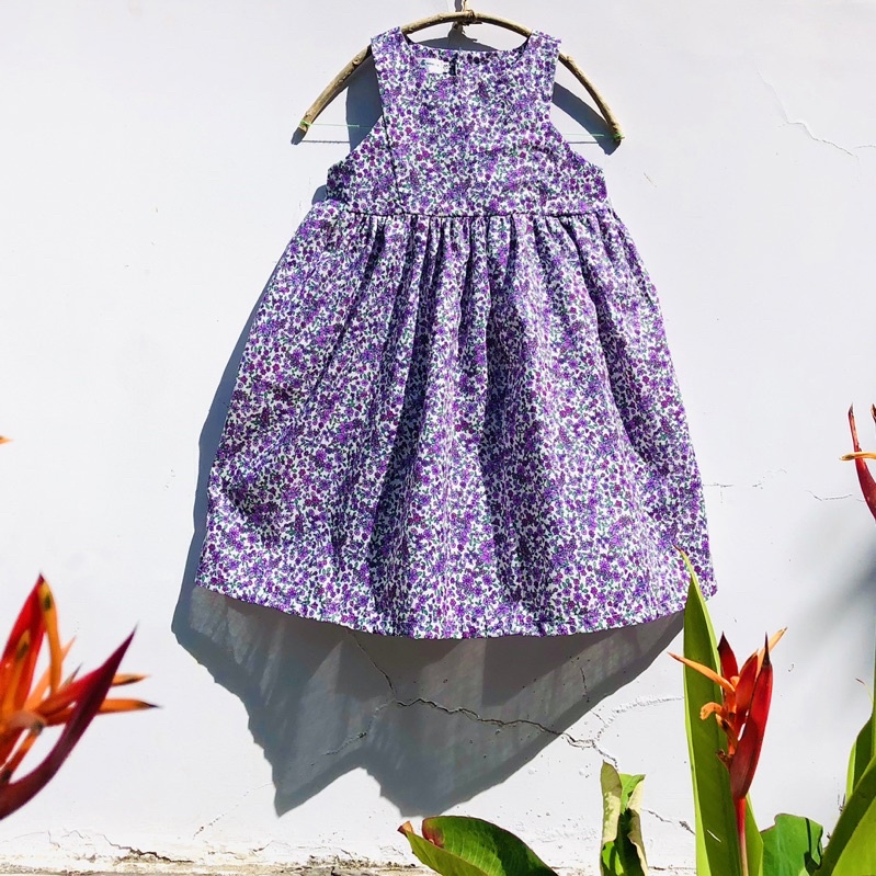 Đầm yếm hở lưng, chất thô cotton thoáng mát, 3 màu. M2034