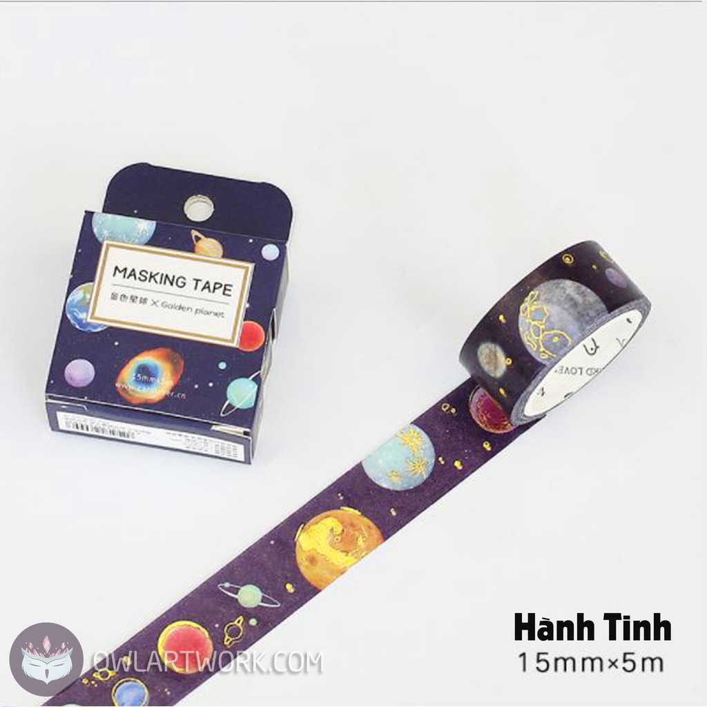 Băng dính trang trí Washi Tape CHỦ ĐỀ NGÂN HÀ (GALAXY)