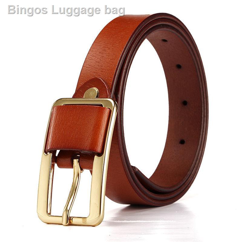 Thắt lưng da bò màu xanh lá có khóa cài phong cách Hàn Quốc thời trang cho nữ