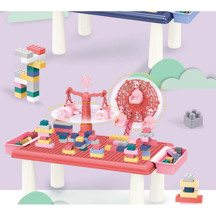 Giảm Giá Sock Đồ Chơi Bàn Xếp Hình Lego Đa Năng, Lắp Ráp Ghép, Có Khay Để Đồ, Đồ Chơi Trẻ Em Thông Minh Cho Bé Trai, Gái