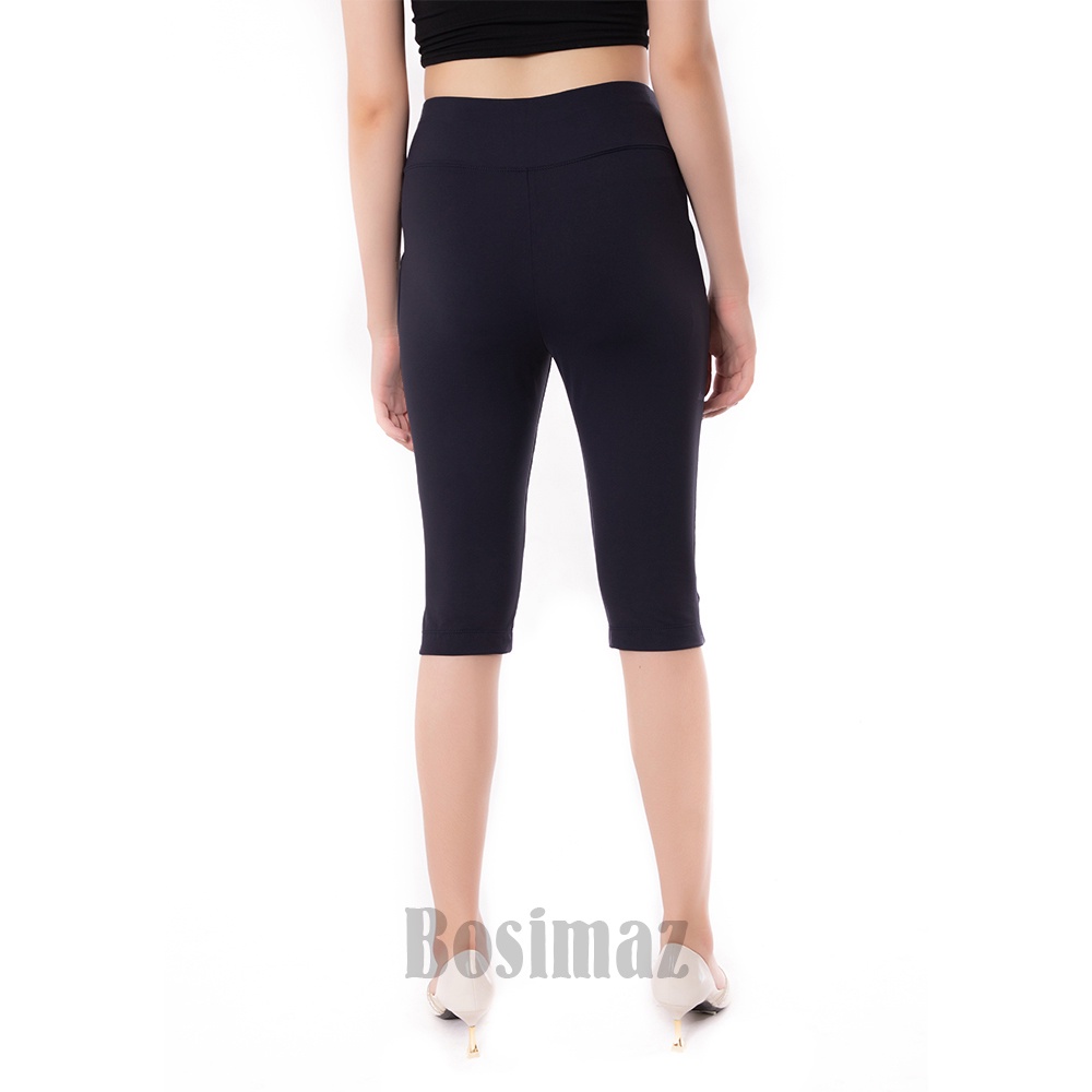 Quần Legging Ngố Bigsize Bosimaz BS381 túi trước màu đen cao cấp, thun co giãn 4 chiều, vải đẹp dày, thoáng mát.