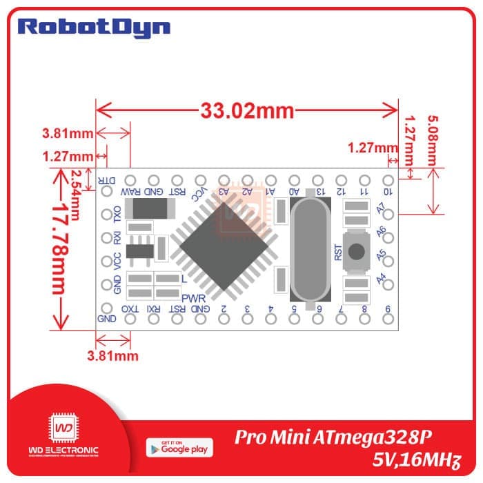 Pro Mini 5v 16mhz Pro Mini Pro Robotdyn Pro Mini 5v - 3.3v 8mhz Arduino