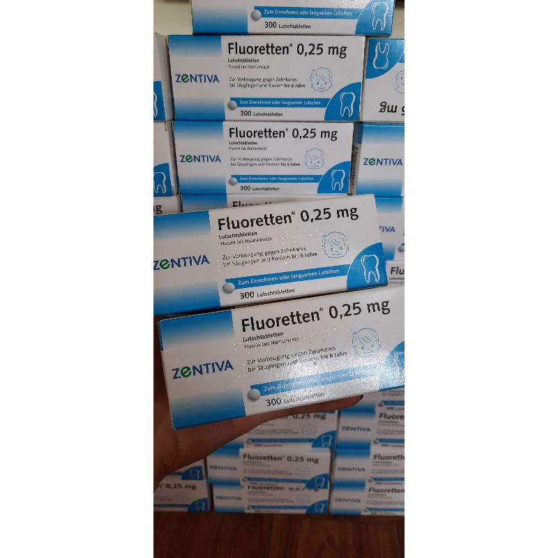 Viên kẹo ngậm chống sâu và mòn răng Flouretten 0.25mg