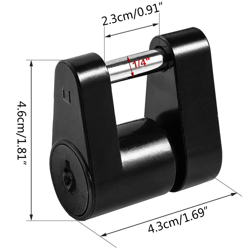 Ổ Khóa Lưỡi An Toàn Chống Trộm Kèm 2 Chìa Khóa