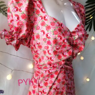 🌺DTB203122341 ĐẦM MIDI HOA CỔ U🌺