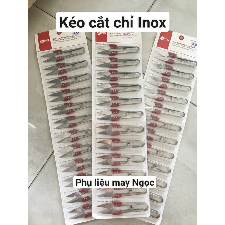 Kéo bấm cắt chỉ Inox trắng