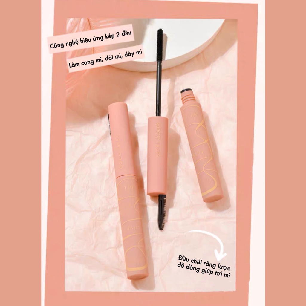 Chuốt Mi Mascara 2 Đầu Làm Dài Cong Mi GOGO TALES Flying Feather Lengthen GT333 - GOGOTALES