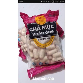 chả mực xoắn ống