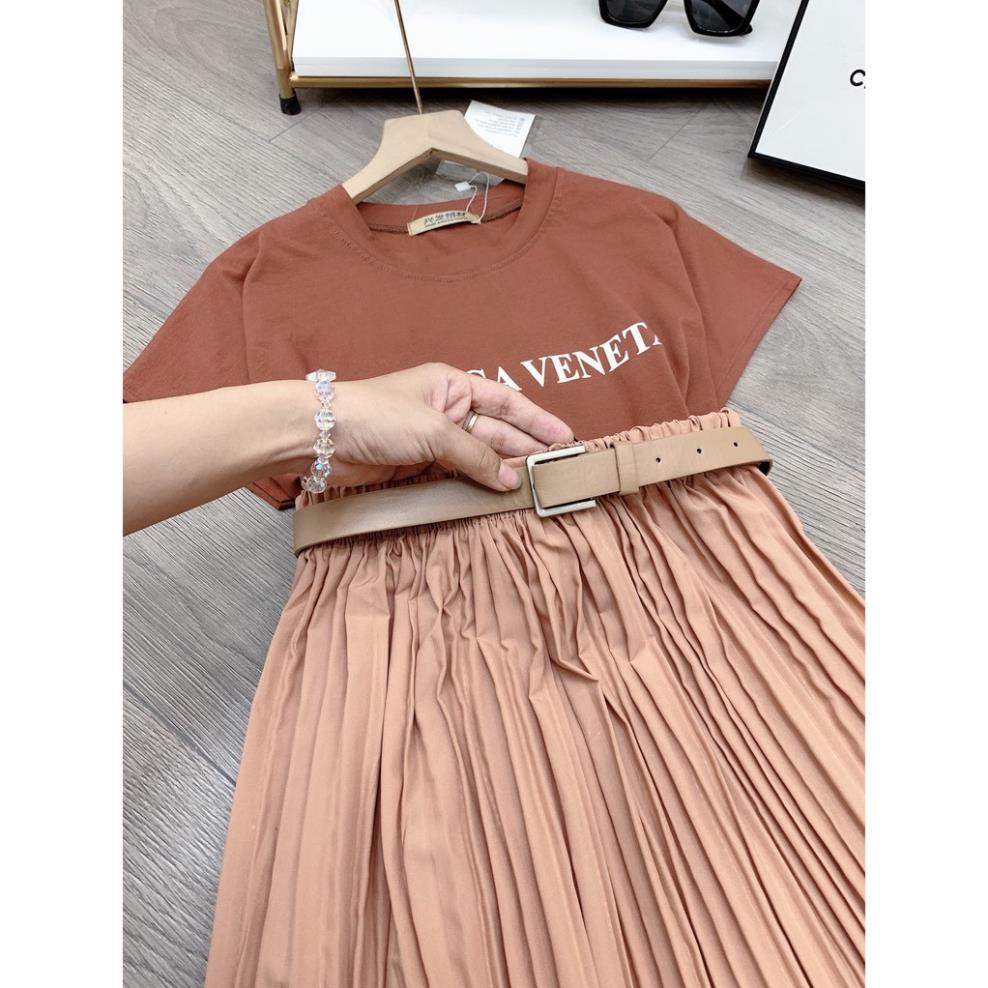 Set đồ nữ cá tính, set váy dài áo thun đi chơi sang chảnh mùa hè đẹp 8A00046 THVVN | BigBuy360 - bigbuy360.vn