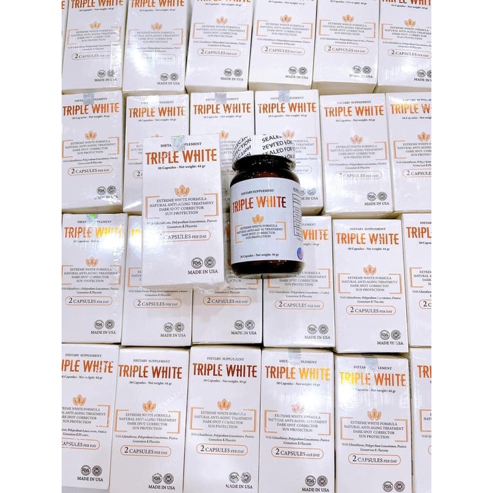 Viên Uống Trắng Da &amp; Giảm Thâm Nám Triple White Mỹ