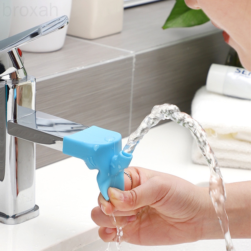 Faucet Extender Kitchen Bathroom Water Tap Extension Kids Water Reach Faucet Silicone Extender broxah