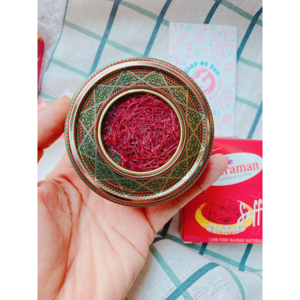 [CHÍNH HÃNG] Nhụy Hoa Nghệ Tây Saffron Bahraman Super Negin Hộp 1G sản xuất tại Iran | BigBuy360 - bigbuy360.vn