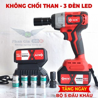 Máy siết bulong ken 188v 2 pin - bh 1 năm