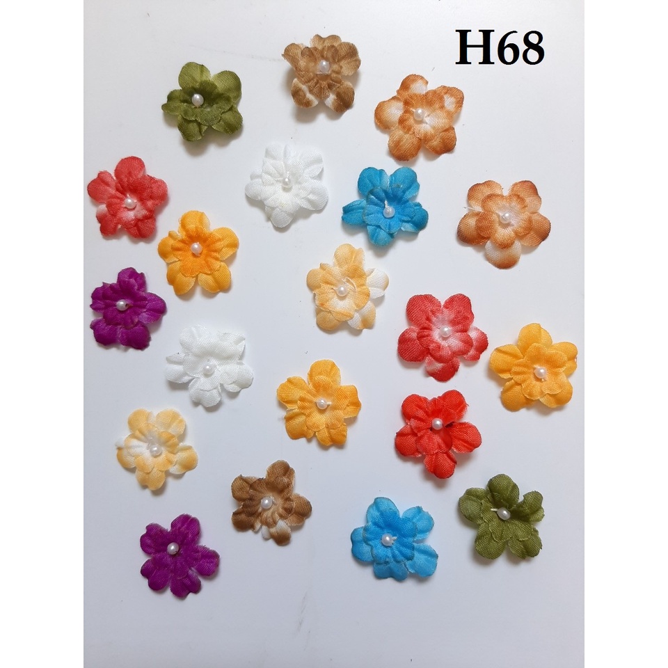 20 hoa vải đk 2,5cm (H68)