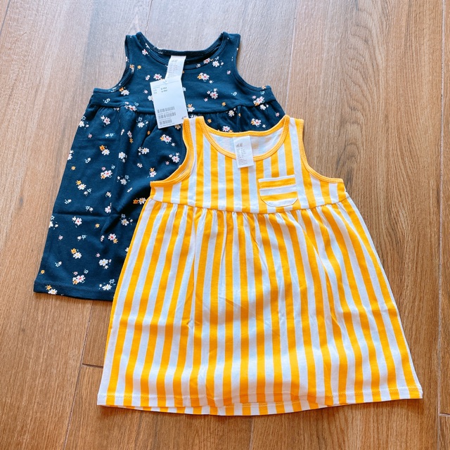 Set 2 váy HM/Us sẵn size 6-9m, chuẩn Auth