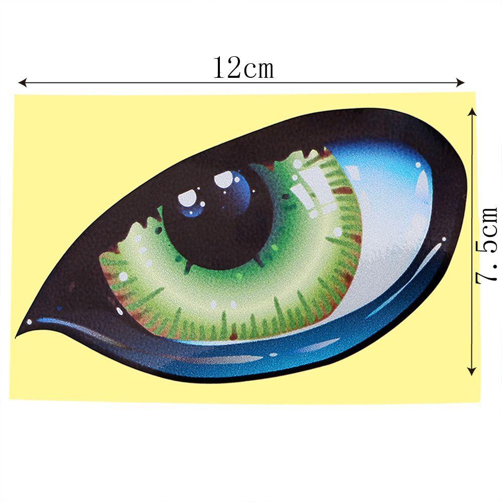 FENDER 1 Cặp Miếng Dán Trang Trí Xe Hơi Hình Mắt Mèo 3D Dễ Thương