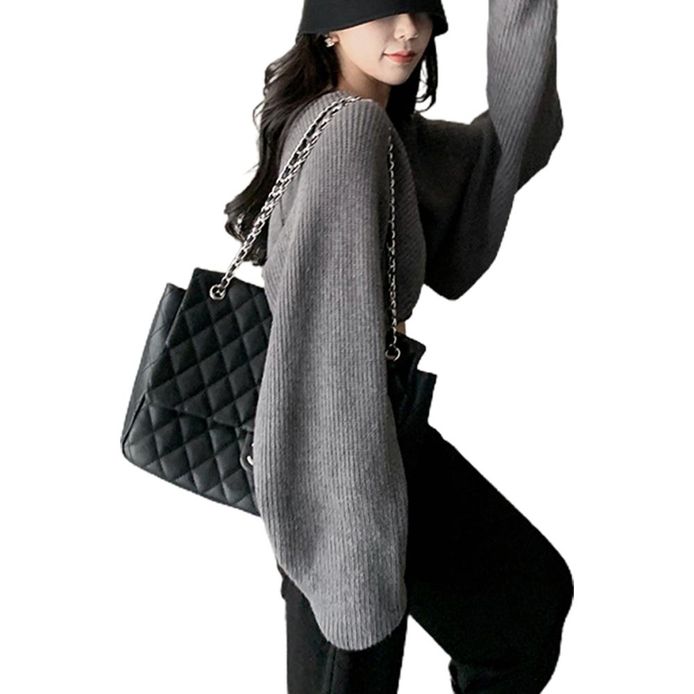 Women Knitted Long Sleeve Cardigan Jacket Overlay Top Short Thin Thin Loose