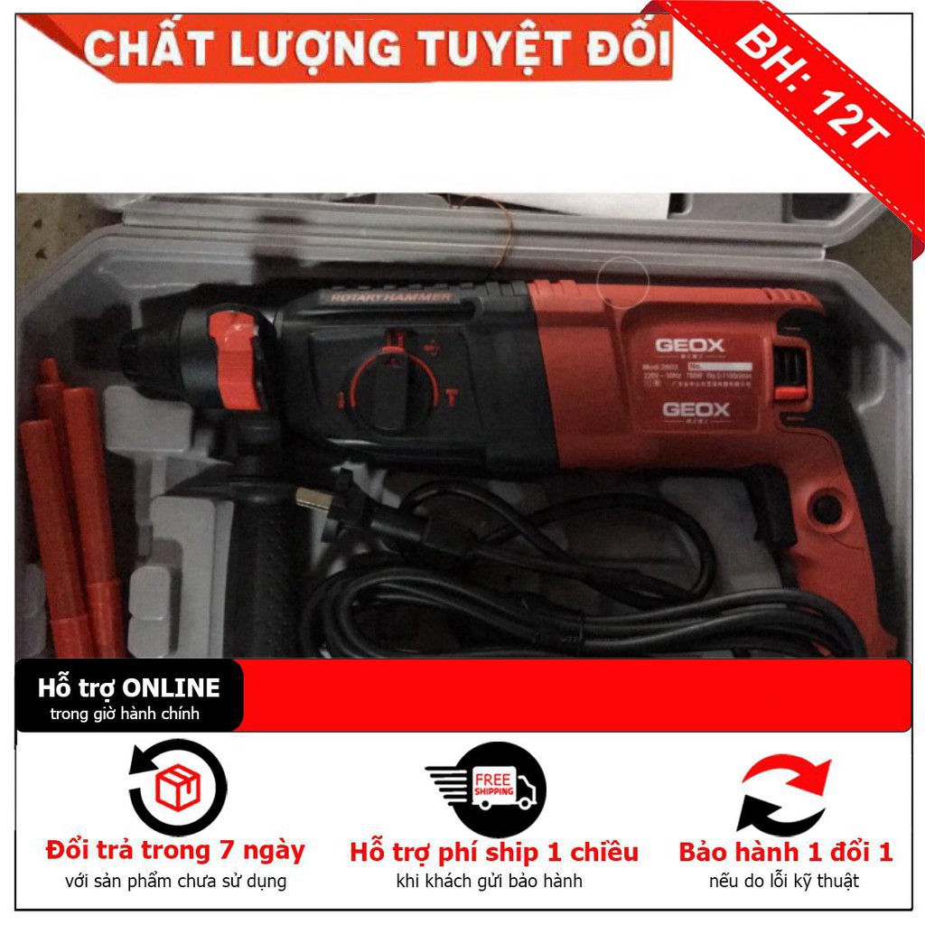 [hàng cao cấp] máy khoan 2-26 Geox 100% dây đồng [bảo hành chính hãng]