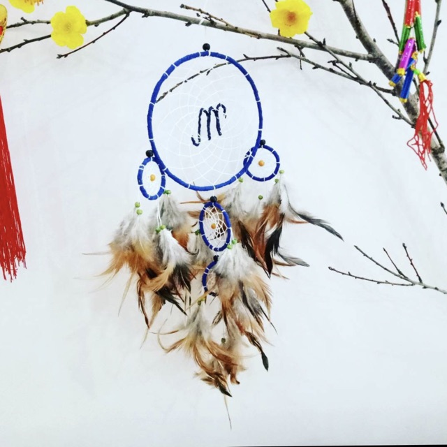 DREAMCATCHER Xanh mix Nâu (ẢNH THẬT SHOP CHỤP) | Dream catcher | Vòng bắt giấc mơ