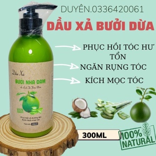 Dầu xả bưởi dừa nha đam,kem ủ tóc mềm mượt tự nhiên phục hồi tóc hư tổn kích mọc tóc nhanh
