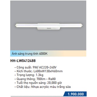 Đèn Chiếu Gương Panasonic LED HH-LW0412488