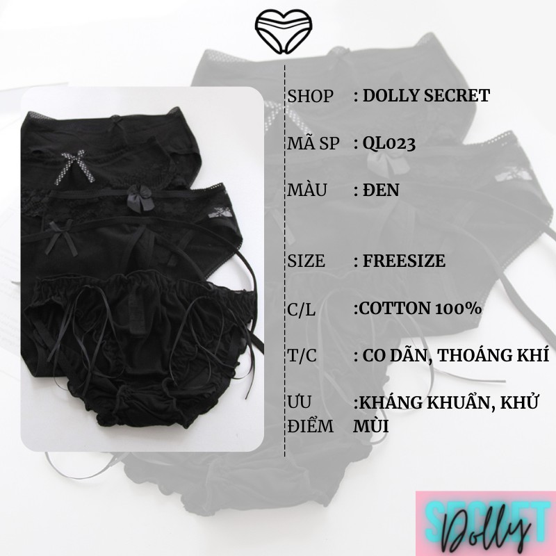 Quần lót nữ cao cấp dễ thương nhiều kiểu gợi cảm xuyên thấu chip ren quà tặng MINA DOLLY SECRET QL023 | BigBuy360 - bigbuy360.vn