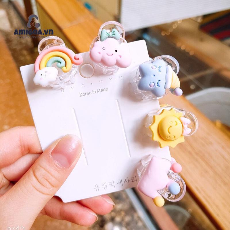 Kẹp Tóc Hình Vương Miện Ba Chiều Dễ Thương Thời Trang Mùa Hè Cho Bé