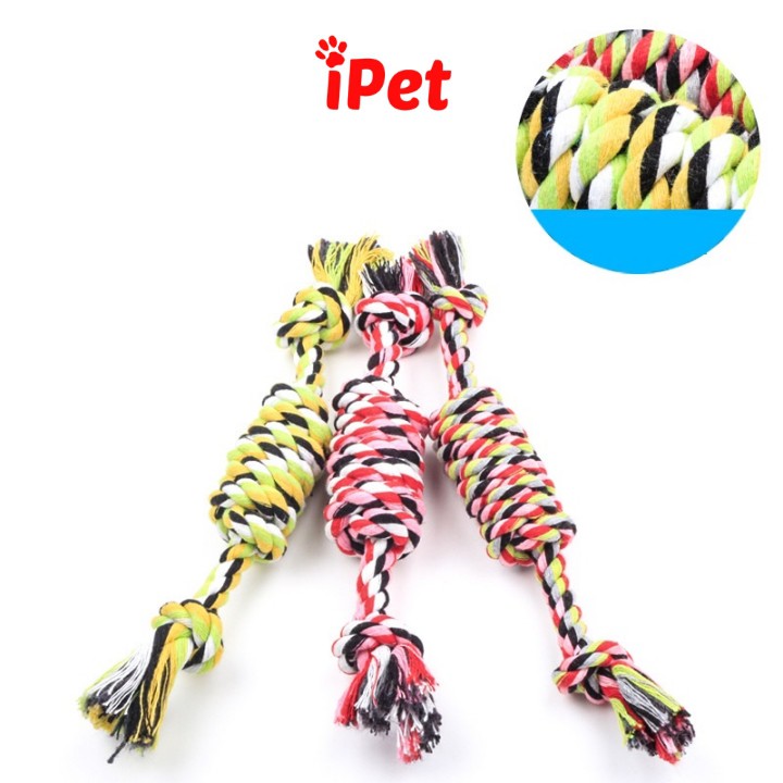 Đồ Chơi Gặm Dây Thừng Thắt Cho Thú Cưng Chó Mèo Vờn Gặm - iPet Shop