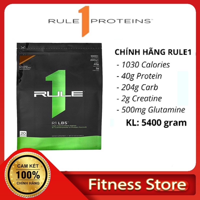 Sữa Tăng Cân MASS RULE 1 2,7 KG (6LBS) - Sữa Bột -Thực Phẩm Bổ Sung Protein, Khoáng Chất Và Vitamin, Tăng Cơ Nạc Nhanh