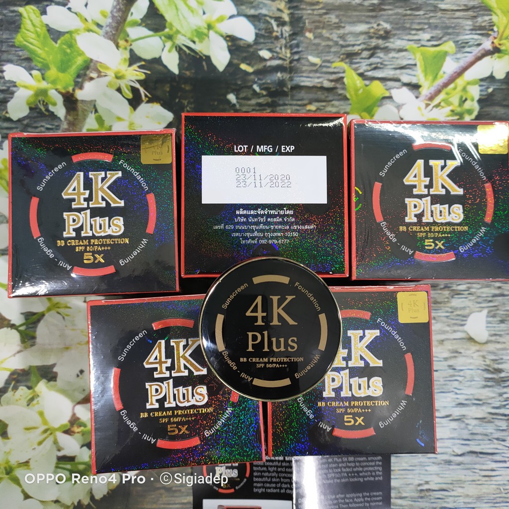 Kem nền chống nắng 4k plus Thái Lan