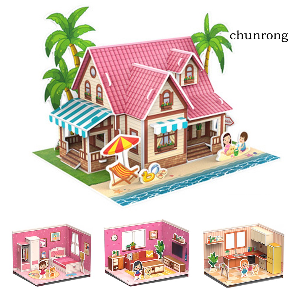 Bộ Xếp Hình Ngôi Nhà 3d Diy Cho Bé