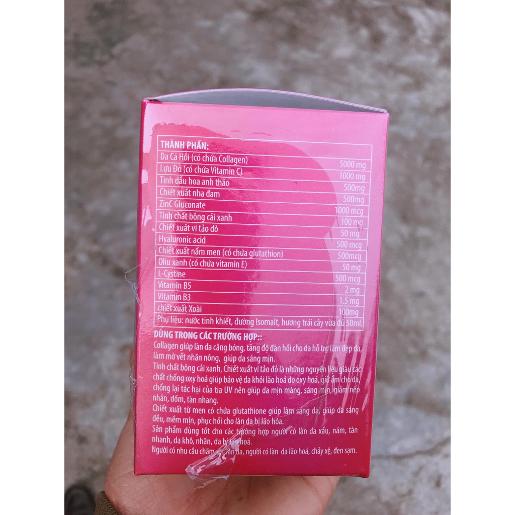 Collagen Bright X2 công nghệ Nhật Bản nước uống collagen trẻ hóa sáng da chống lão hóa hộp 10 chai