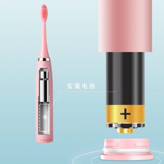 Bàn chải điện, bàn chải đánh răng tự động sóng siêu âm chống thấm nước lông siêu mềm DUASHOP.