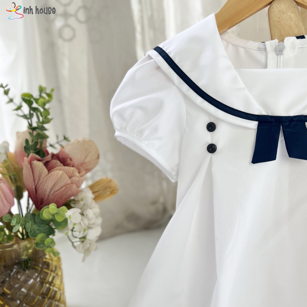 V049 Váy Thuỷ Thủ Trẻ Em Xinh House Phối Viền Cho Bé Gái