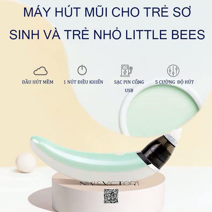 Máy Hút Mũi Sặc Pin Đầu Mềm Mại Cho Bé Yêu, Máy Hút Mũi WX-102 ( Có Thêm 2 Đầu hút silicon )
