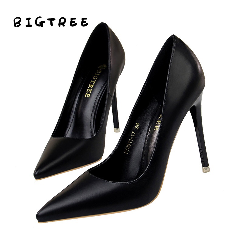 BIGTREE Giày Cao Gót Mũi Nhọn Thời Trang Quyến Rũ Cho Nữ 10.5cm 9511-17